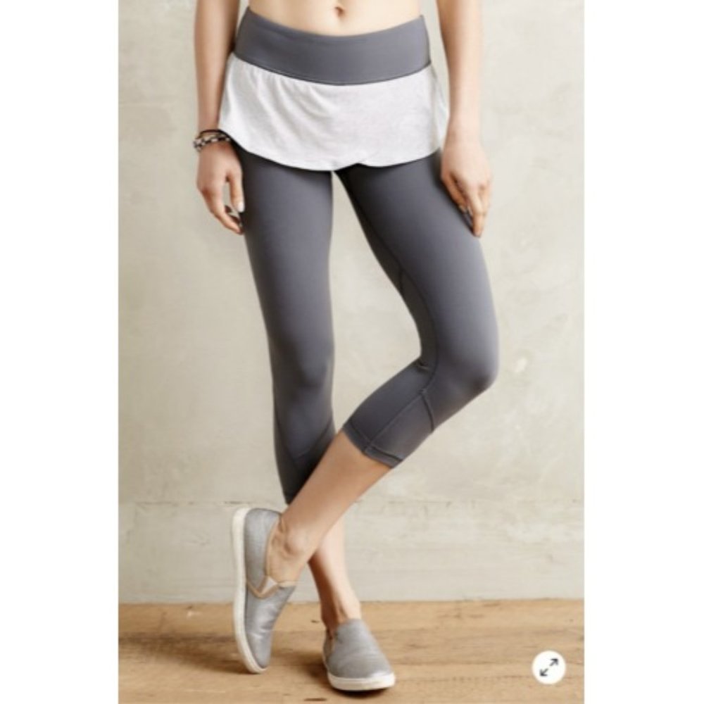 Anthropologie Pure + Good Skirted Crop Leggings